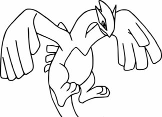 pokemon lugia kolorowanka do drukowania