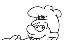 Smerf kucharz smerf kucharz kolorowanka do drukowania