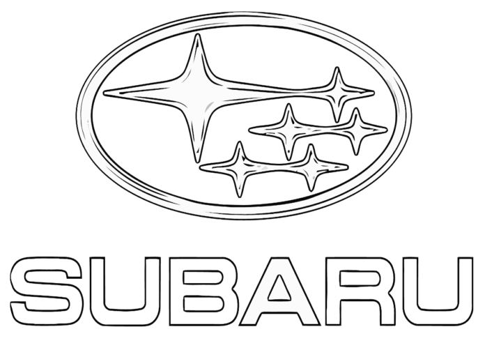 subaru znaczek logo kolorowanka do drukowania