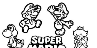 super mario bros bohaterowie kolorowanka do drukowania