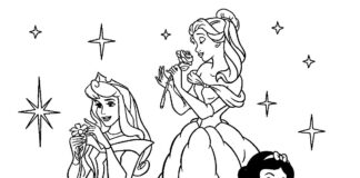 Trzy księżniczki trzy księżniczki kolorowanka do drukowania