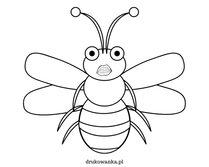 wesoła osa kolorowanka do drukowania