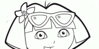 Bohaterka na wakacjach dora na wakacjach kolorowanka do druku