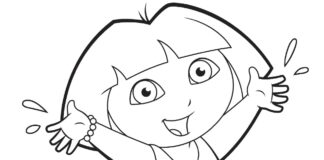 Dziewczynka tapla się w wodzie dora tapla się w wodzie kolorowanka online