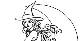 Dziewczyna na miotle dziewczyna na miotle kolorowanka online