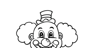 głowa cyrkowca kolorowanka do druku