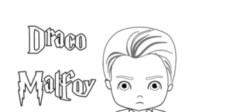 Wróg Harrego - kolorowanka Draco Malfoy do druku z bajki o harrym potterze online