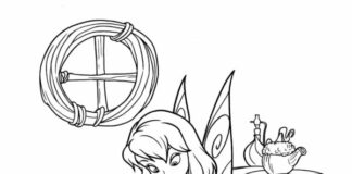 Tinker Bell z bajki Dla dziewczyn - kolorowanka Tinker Bell i przyjacióka do druku online