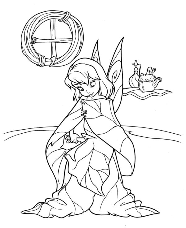 Dla dziewczyn - kolorowanka Tinker Bell i przyjacióka do druku online