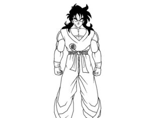 kolorowanka Yamcha dragon ball do druku do wydrukowania