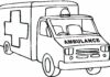 Samochód ratowniczy ambulans kolorowanka ambulanse do druku dla dzieci