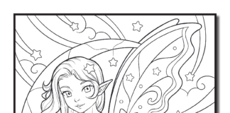 Dziewczyna ze szpiczastymi uszami kolorowanka dziewczyna ze szpiczastymi uszami do druku