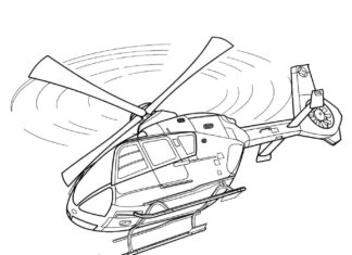 kolorowanka eurocopter do druku online helikopter