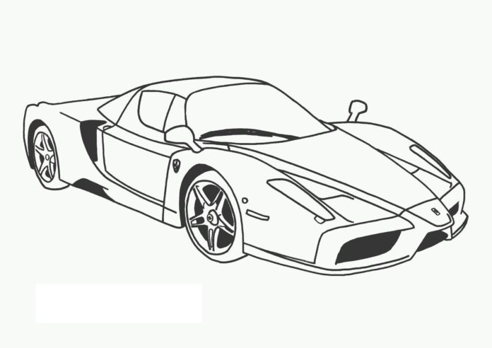 kolorowanka ferrari F8 Tributo do druku online