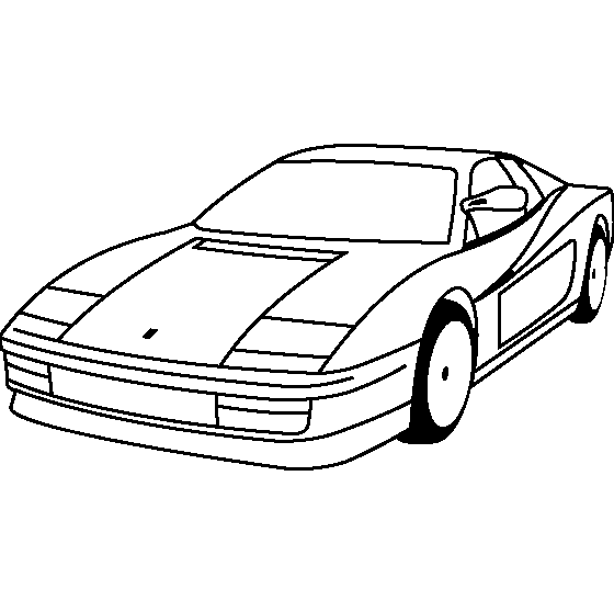 kolorowanka ferrari Testarossa do druku online