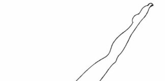 Ćwiczenia sportowe - kolorowanka gimnastyczka do druku dla dziewczyn