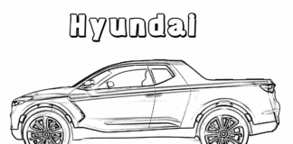 Pick up Santa cruz kolorowanka hyundai santa cruz
