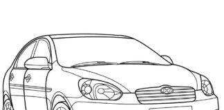 Auto sonata kolorowanka Hyundai sonata do druku auto i online