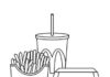McDonald zestaw do jedzenia kolorowanka jedzenie z mcdonald do druku dla dzieci - zestaw