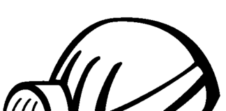 Czapka - kolorowanka kask górniczy z latarką - cazpka górnika do druku