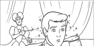 Królewicz z bajki Disneya kolorowanka książe z bajki Kopciuszek disneya do druku