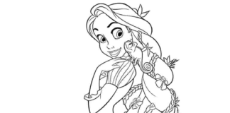 Roszpunka – Zaplątani kolorowanka księżniczka roszpunka dla dzieci do druku online