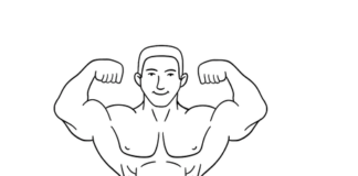 Kulturysta kolorowanka kulturysta do druku online