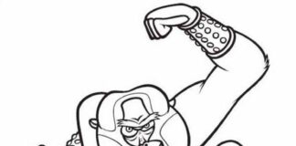 Małpa – wojownik kolorowanka kung fu panda małpa do druku dla dzieci online