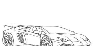 Aventador svj roadster Malowanka dla chłopców - aventador svj roadster online