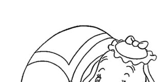 Mama słonika Dumbo z bajki i kolorowanka mama słonika disneya do druku