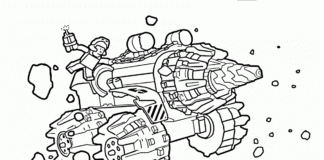 kolorowanka maszyna górnicza do druku