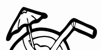 Owocowy napój z drzewa ze słomką Kokosowy napój w kokosie - Kolorowanka drink z kokosa do druku dla dzieci