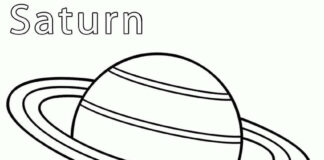 Planeta Saturn z pierścieniem kolorowanka planeta saturn