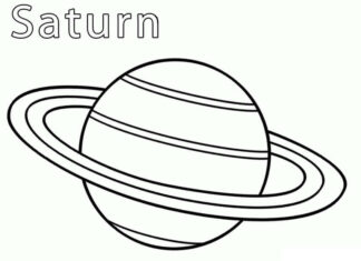 kolorowanka planeta saturn