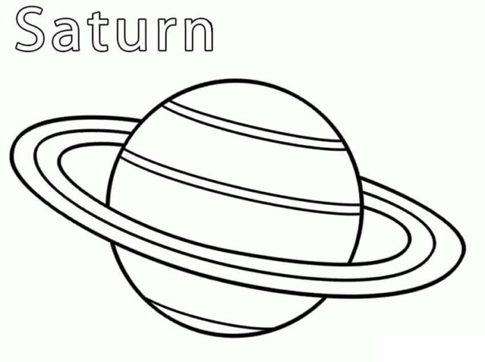 kolorowanka planeta saturn