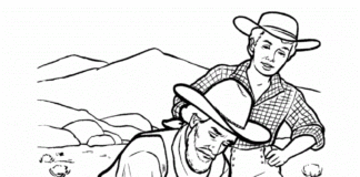 kolorowanka płukanie i wydobywanie złota do druku dla chłopców