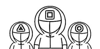 Logo Squid Game kolorowanka squid game do druku dla dzieci