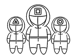 kolorowanka squid game do druku dla dzieci