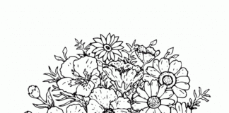 Wazon z kwiatkami kolorowanka wazon z kwiatkami do druku