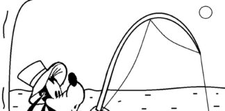 Wędkarz z wędką na rybach kolorowanka wędkarz do druku dla dzieci