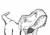 kolorowanka z dinozaurem t rex do druku