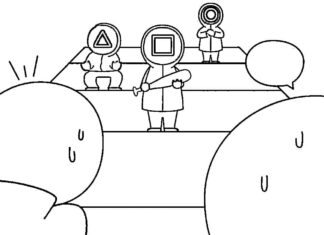 kolorowanka zabawy ze squid game