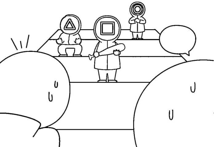 kolorowanka zabawy ze squid game