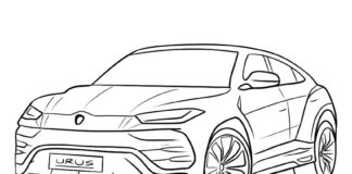 Urus -SUV kolorowanki ferrari urus suv do druku online