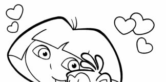 Małpka Butek i przyjaciółka małpka butek i dora kolorowanak online