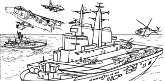 Okręt wojenny okręt wojenny kolorowanka online