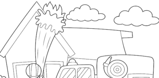 Pożarowóz w akcji pożarowóz w akcji kolorowanka online