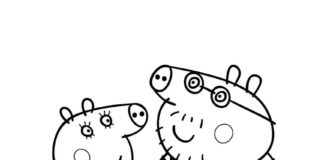 Rodzina pokolenia świnek rodzina świnek kolorowanka online