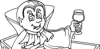 Straszny potwór wampir kolorowanka online