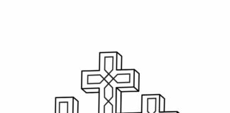 Symbol krzyża świętego krzyż święty kolorowanka online